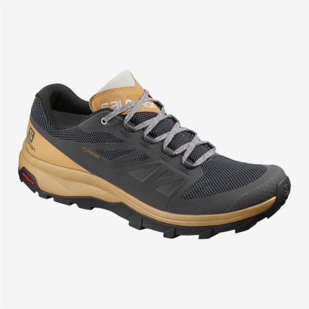 Salomon OUTline GTX Mens Hiking Shoes Dark Grey UK EGUP